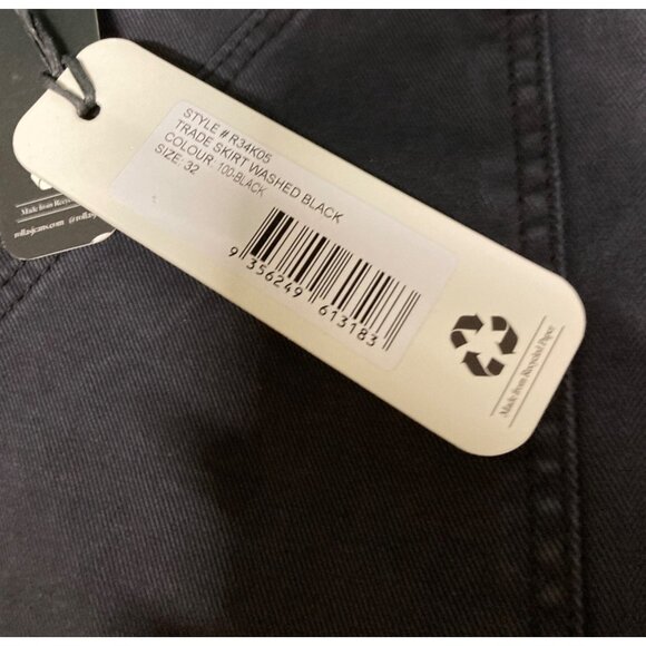 Rolla's Jeans Taper Skirt Washed Black Cotton Midi Size 32 New With Tag - Picture 7 of 7